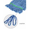 Alpine Industries 1in Head and Tail Bands Blue Loop End 24oz Cotton Mop Head, Green ALP302-02-1G